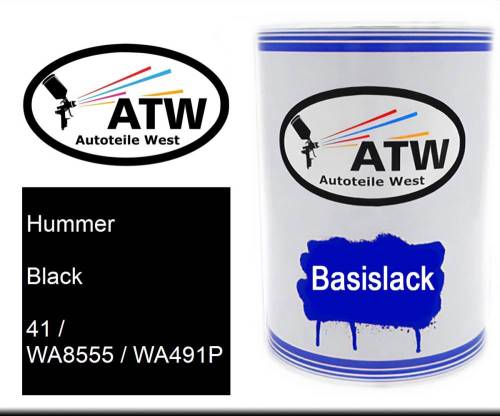 Hummer, Black, 41 / WA8555 / WA491P: 500ml Lackdose, von ATW Autoteile West.